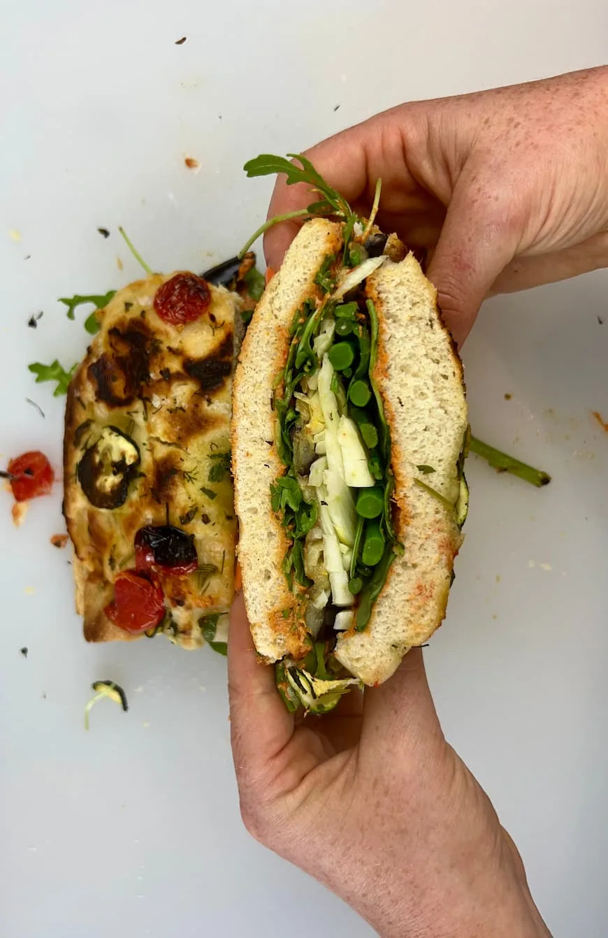 Mixed Grill Italian-Inspired Sando with Vegan Focaccia